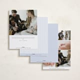 "Pinstripe Frame" - Birth Announcements in Sky by Jennifer Holbrook - Back of Card Options
