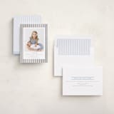 "Pinstripe Frame" - Birth Announcements in Sky by Jennifer Holbrook - Assembled