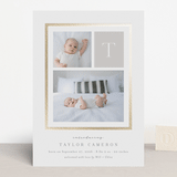 "Initially" - Birth Announcements in Slate by Carolyn MacLaren - Front