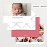 "Elegant frame" - Birth Announcements in Rose by Kelly Schmidt - Back of Card Options