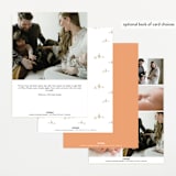 "Garden Fox" - Birth Announcements in Peach by Hannah Williams - Back of Card Options