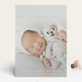 "Delicate Welcome" - Birth Announcements in Cloud by Olivia Raufman - Front
