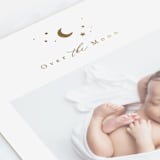"Over the Moon" - Birth Announcements in Fawn by AK Graphics - Detail