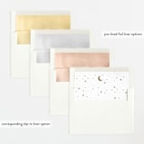 "Over the Moon" - Birth Announcements in Fawn by AK Graphics - Envelope Liner Options
