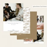 "Floral Arch" - Birth Announcements in Fawn by Susan Zinader - Back of Card Options