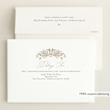 "Floral Arch" - Birth Announcements in Fawn by Susan Zinader - FREE Recipient Addressing