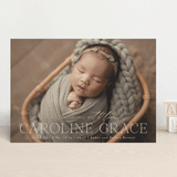 "Loving Welcome" - Birth Announcements in Ivory by Ekko Studio - Front