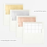 "Galleryish" - Birth Announcements in Snow by AK Graphics - Envelope Liner Options