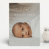 "Lunaria" - Birth Announcements in Sugar by Everett Paper Goods - Front