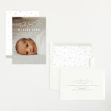 "Lunaria" - Birth Announcements in Sugar by Everett Paper Goods - Assembled
