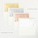 "Lunaria" - Birth Announcements in Sugar by Everett Paper Goods - Envelope Liner Options