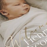 "Scripted Welcome" - Birth Announcements in Cloud by Jackie Crawford - Detail
