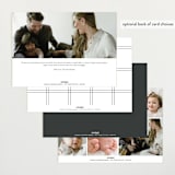 "Six Photo Grid" - Birth Announcements in Vanilla by Nicole Walsh - Back of Card Options