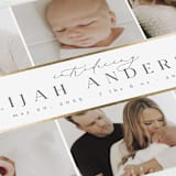 "Six Photo Grid" - Birth Announcements in Vanilla by Nicole Walsh - Detail