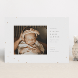 "Heart Sprinkle" - Birth Announcements in Cotton by Meggy Masters - Front