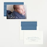 "Well, Hello" - Birth Announcements in Blue Jay by Hooray Creative - Assembled