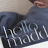 "Well, Hello" - Birth Announcements in Blue Jay by Hooray Creative - Detail