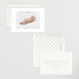 "Border script" - Birth Announcements in Powder by Creo Study - Assembled