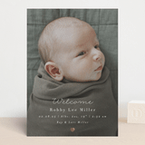 "Tiny Heart" - Birth Announcements in Snow by AK Graphics - Front