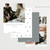 "Tiny Heart" - Birth Announcements in Snow by AK Graphics - Back of Card Options