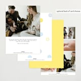 "Smiley Face" - Birth Announcements in Dandelion by Baumbirdy - Back of Card Options