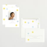 "Smiley Face" - Birth Announcements in Dandelion by Baumbirdy - Assembled