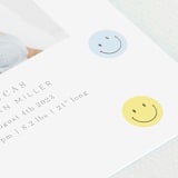 "Smiley Face" - Birth Announcements in Dandelion by Baumbirdy - Detail