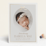 "Tied with a bow" - Birth Announcements in Cashmere by Erin German - Front