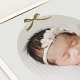 "Tied with a bow" - Birth Announcements in Cashmere by Erin German - Detail