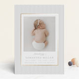 "Minimal stripes" - Birth Announcements in Cloud by Teju Reval - Front