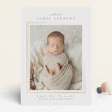 "Classic Border" - Birth Announcements in Cloud by Nicole Walsh - Front