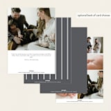 "Classic Border" - Birth Announcements in Cloud by Nicole Walsh - Back of Card Options