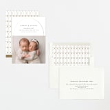 "Oval Announcement" - Birth Announcements in Cotton by Stacy Maalouf - Assembled