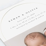 "Oval Announcement" - Birth Announcements in Cotton by Stacy Maalouf - Detail