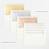 "Oval Announcement" - Birth Announcements in Cotton by Stacy Maalouf - Envelope Liner Options