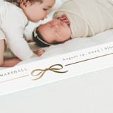 "Ribbon Wrap" - Birth Announcements in Cotton by Jessica Williams - Detail