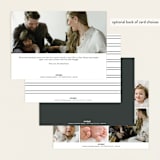 "Modern lines" - Birth Announcements in Cotton by Stacey Meacham - Back of Card Options