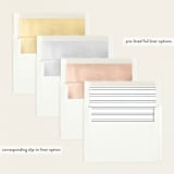"Modern lines" - Birth Announcements in Cotton by Stacey Meacham - Envelope Liner Options