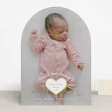 "Heart Crest" - Birth Announcements in Snow by letterfix - Front