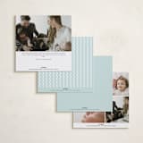 "Glimmering ric-rac" - Birth Announcements in Pearl by Creo Study - Back of Card Options