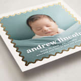 "Glimmering ric-rac" - Birth Announcements in Pearl by Creo Study - Detail