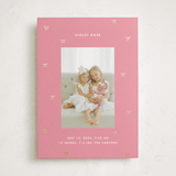 "embellished bows" - Birth Announcements in Bubblegum by Baumbirdy - Front