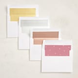 "embellished bows" - Birth Announcements in Bubblegum by Baumbirdy - Envelope Liner Options