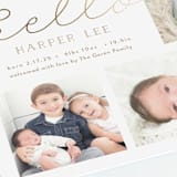 "Glittering Hello" - Birth Announcements in Honey by Carolyn MacLaren - Detail
