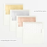 "Glittering Hello" - Birth Announcements in Honey by Carolyn MacLaren - Envelope Liner Options