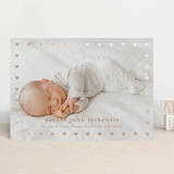 "Mini Hearts Frame" - Birth Announcements in Rose by Stacey Meacham - Front
