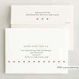 "Mini Hearts Frame" - Birth Announcements in Rose by Stacey Meacham - FREE Recipient Addressing