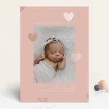"Cute hearts" - Birth Announcements in Cupcake by Iveta Angelova - Front