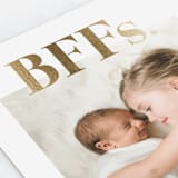 "BFFs" - Birth Announcements in Mauve by Pink House Press - Detail