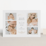 "Delicate Foliage" - Birth Announcements in Onyx by Brandy Folse - Front